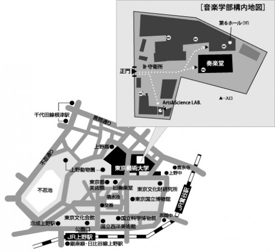 奏楽堂（6ホール、ラボ入り）　地図