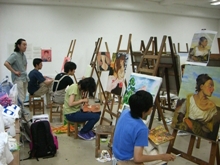 油画制作風景