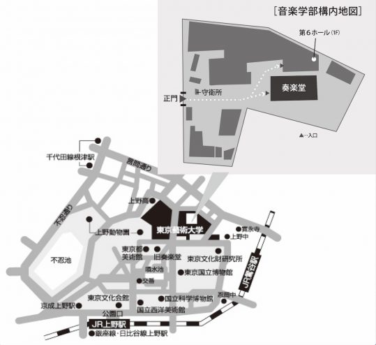 第6ホール・奏楽堂　地図