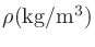 $\rho \mathrm{(kg/m^3)}$
