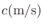 $c \mathrm{(m/s)}$