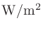 $\mathrm{W/m^2}$