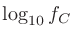 $\displaystyle \log_{10}f_C$